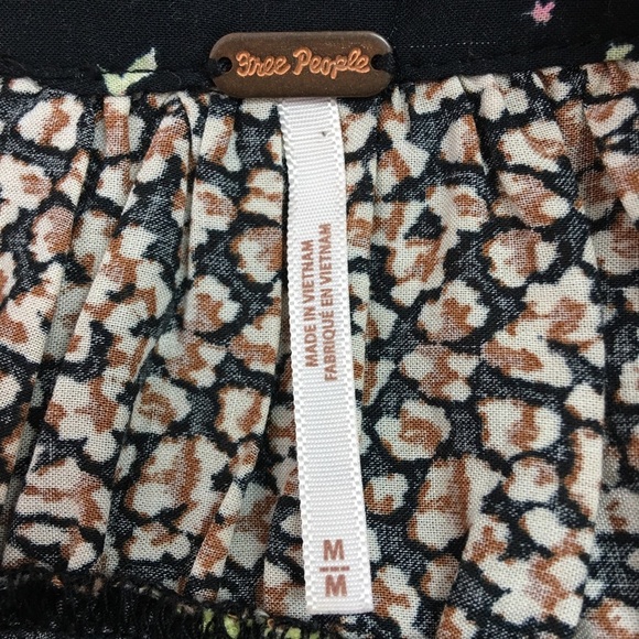 Free People Floral Boho Long Sleeve Blouse Size Medium - Picture 4 of 13